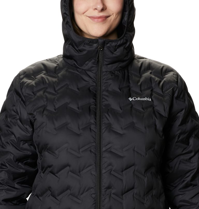 Thumbnail: Women's Delta Ridge Long Down Jacket - Plus Size, Color: Black, image 4
