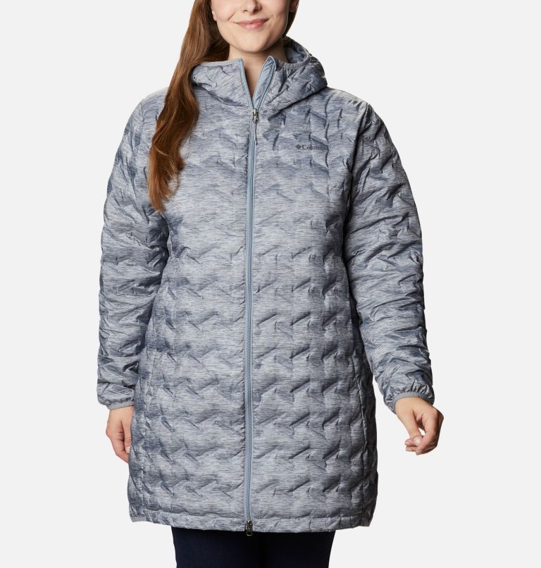 Manteau long en duvet Delta Ridge pour femme - Grandes tailles, Color: Tradewinds Grey Heather Print, image 1