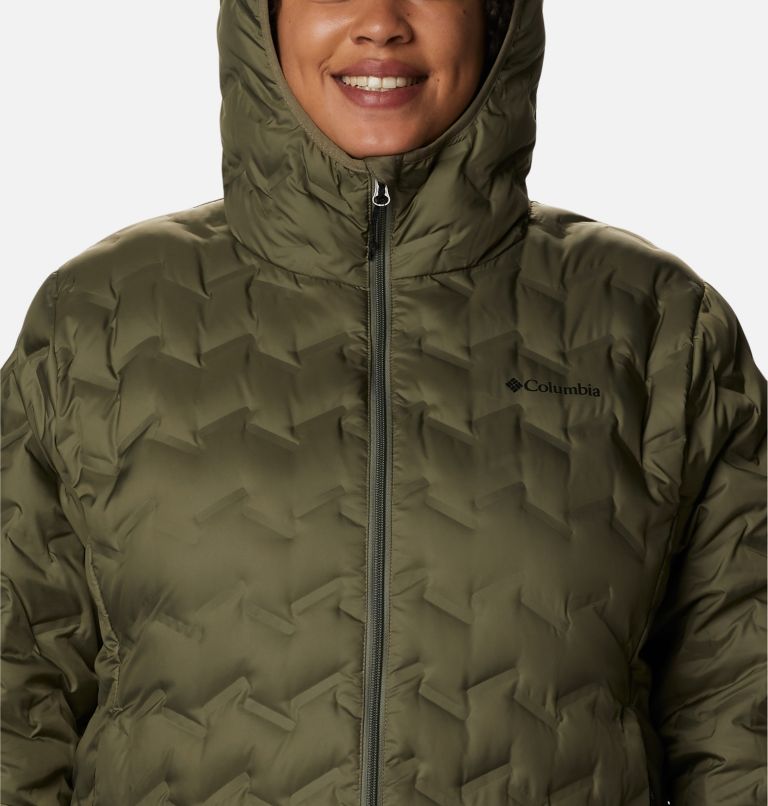 Women's Delta Ridge Long Down Jacket - Plus Size, Color: Stone Green