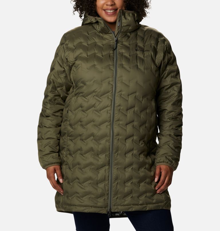 Manteau long en duvet Delta Ridge pour femme - Grandes tailles, Color: Stone Green