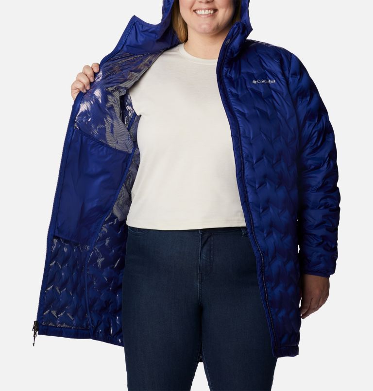 Thumbnail: Women's Delta Ridge Long Down Jacket - Plus Size, Color: Dark Sapphire, image 5