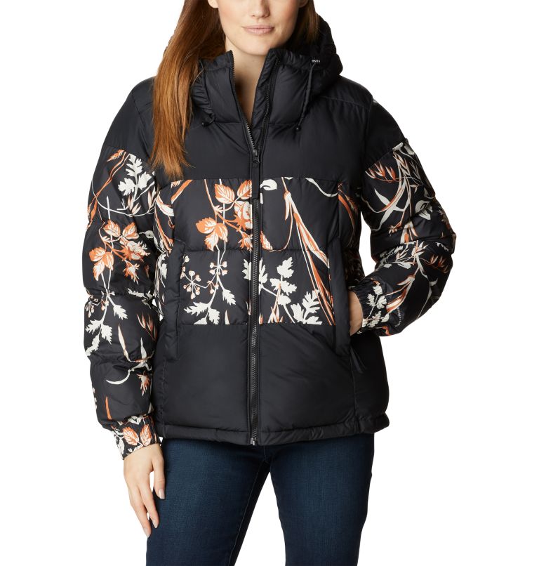 Women's Pike Lake II Insulated Jacket, Color: Black, Black Fallgrass Print, image 1