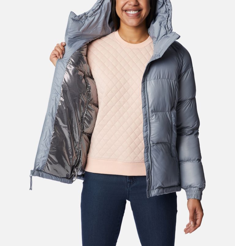 Women's Pike Lake II Insulated Hooded Puffer Jacket, Color: Tradewinds Grey, image 5