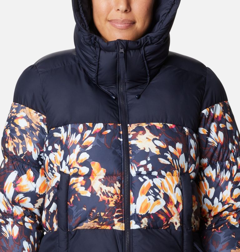 Women's Pike Lake II Insulated Hooded Puffer Jacket, Color: Dark Nocturnal, Dark Nocturnal Florescen, image 4