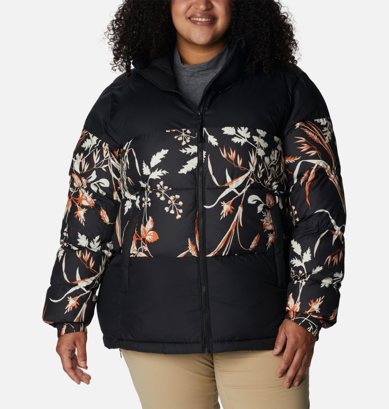 Thumbnail: Women's Pike Lake II Insulated Jacket - Plus Size, Color: Black, Black Fallgrass Print, image 1