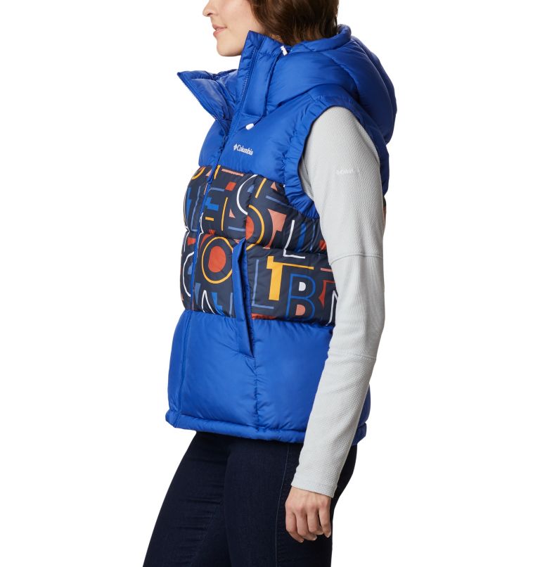 Women's Pike Lake II Insulated Vest, Color: Lapis Blue, Dark Nocturnal Typo Multi Pr, image 3