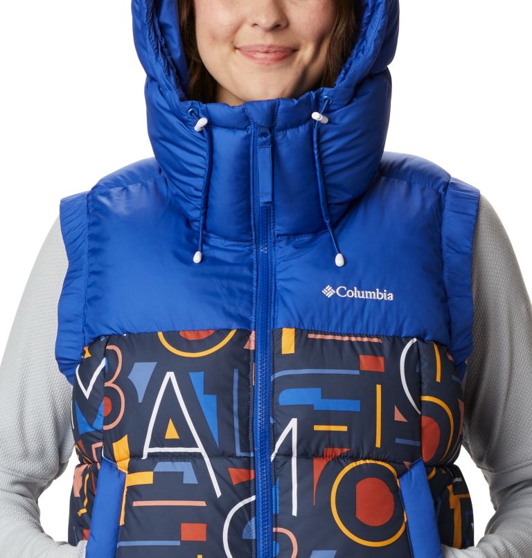 Women's Pike Lake II Insulated Vest, Color: Lapis Blue, Dark Nocturnal Typo Multi Pr, image 4