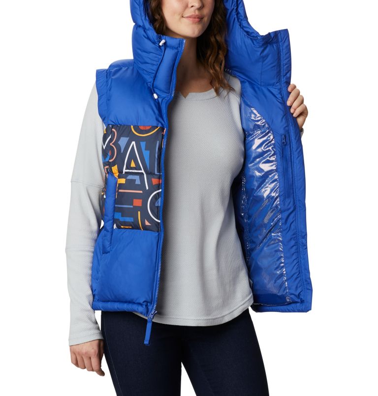 Women's Pike Lake II Insulated Vest, Color: Lapis Blue, Dark Nocturnal Typo Multi Pr, image 5