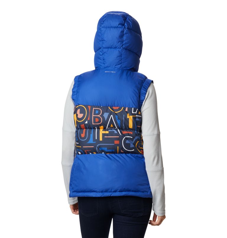 Women's Pike Lake II Insulated Vest, Color: Lapis Blue, Dark Nocturnal Typo Multi Pr, image 2
