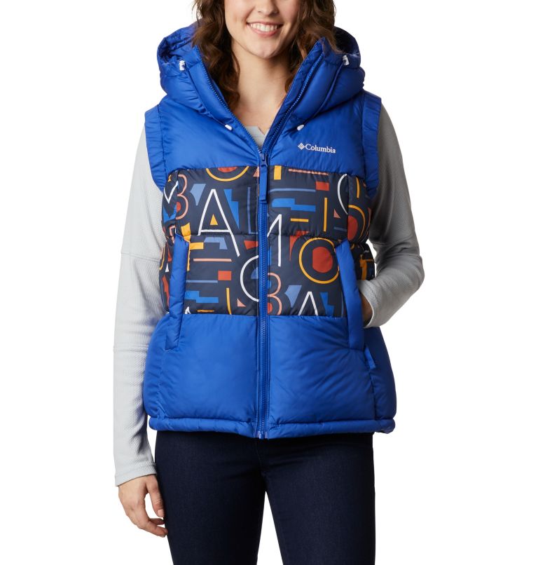 Women's Pike Lake II Insulated Vest, Color: Lapis Blue, Dark Nocturnal Typo Multi Pr, image 1
