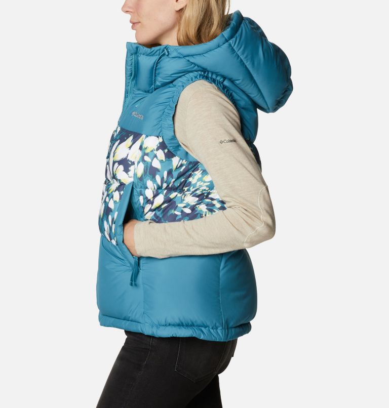 Women's Pike Lake II Insulated Vest, Color: Canyon Blue, Canyon Blue Florescence Pri, image 3