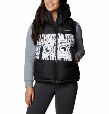 Gilet imbottito Pike Lake&trade; II da donna Pike Lake&trade; II Insulated Vest | 010 | M, Black, White Typo Print, front