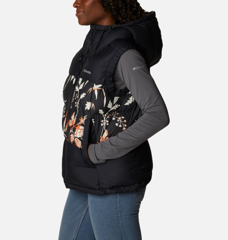 Pike Lake II Insulated Vest | 013 | XS, Color: Black, Black Fallgrass Print, image 3