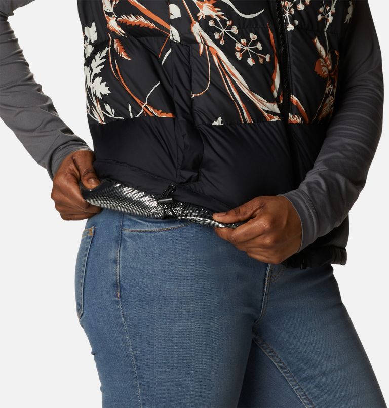 Pike Lake II Insulated Vest | 013 | XS, Color: Black, Black Fallgrass Print, image 7