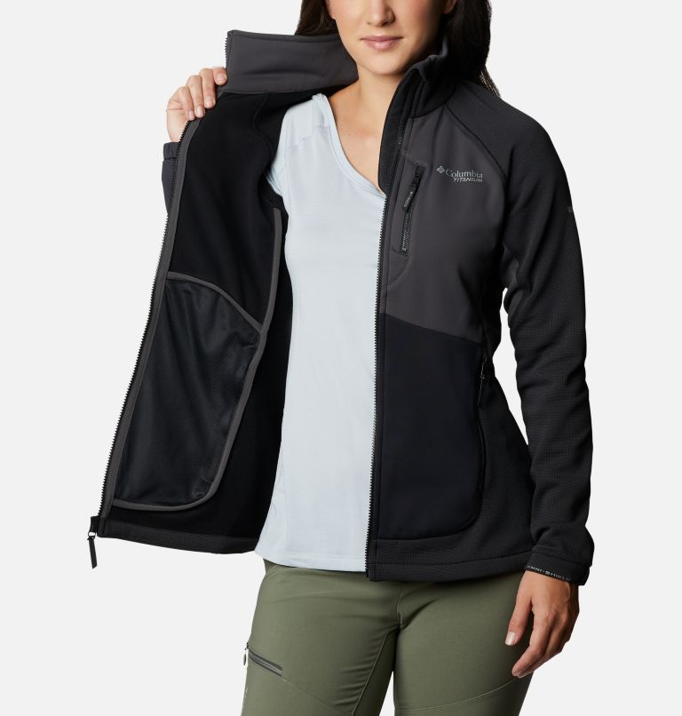 Chaqueta polar Powder Chute para mujer, Color: Black, Shark, image 5