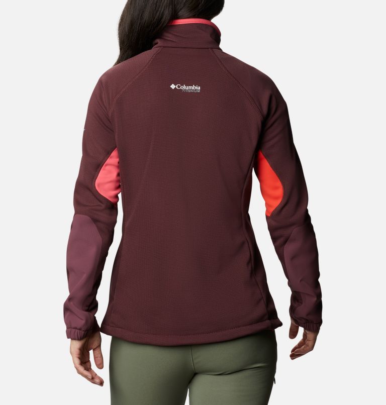 W Powder Chute Fleece Jacket | 671 | M, Color: Malbec, Bright Geranium, Bold Orange, image 2