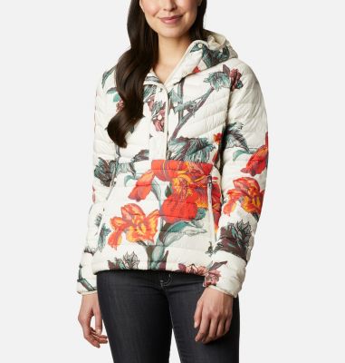 Women's Powder Lite Insulated Anorak Powder Lite&trade; Insulated Anorak | 466 | S, Chalk Botanica Print, front