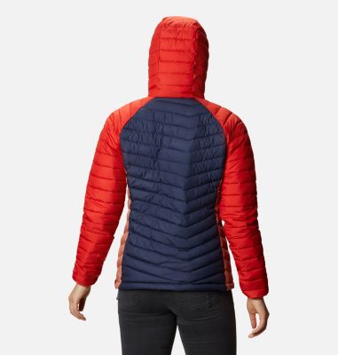 Women's Powder Lite Insulated Anorak Powder Lite&trade; Insulated Anorak | 466 | S, Nocturnal, Bold Orange, Nova Pink, back