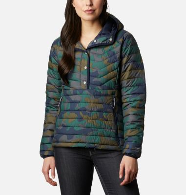 Women's Powder Lite Insulated Anorak Powder Lite&trade; Insulated Anorak | 466 | S, Dark Nocturnal Traditional Camo Print, front