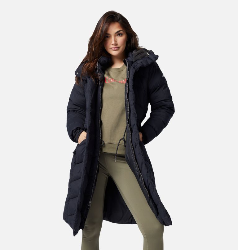 Grey Hooded Long Puffer Jacket