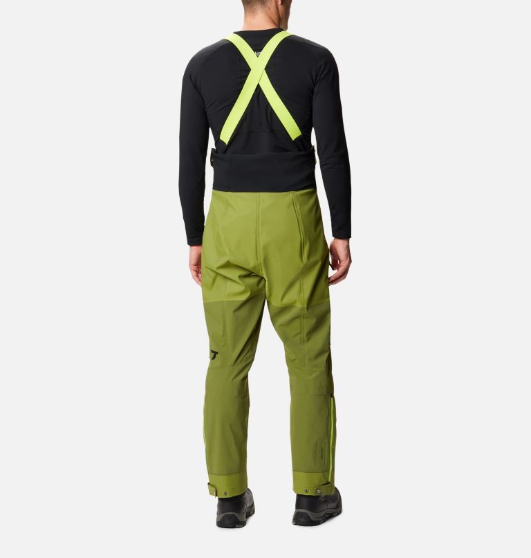 Thumbnail: Men's Powder Chute Ski Bib, Color: Bright Chartreuse, image 3