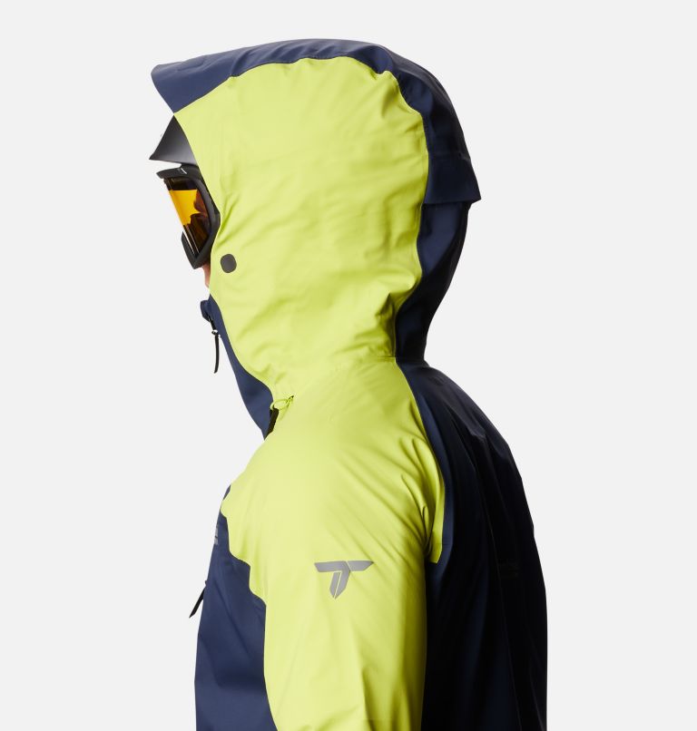Men's Peak Pursuit Shell, Color: Collegiate Navy, Bright Chartreuse, image 8