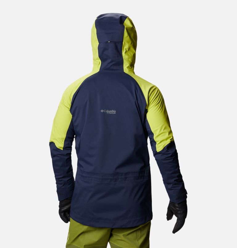 Veste de ski Peak Pursuit pour homme, Color: Collegiate Navy, Bright Chartreuse, image 2