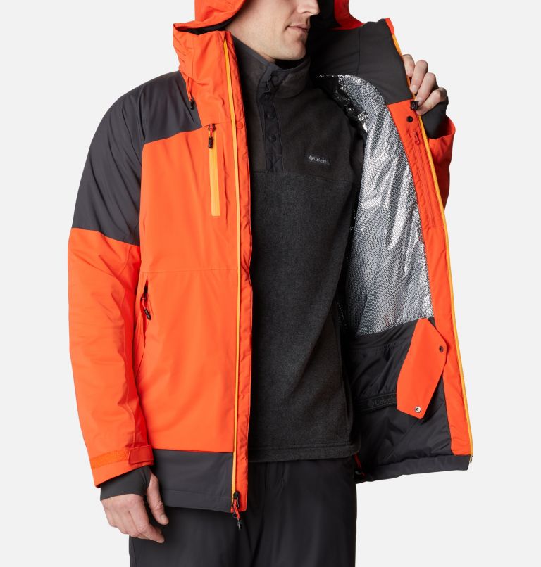 Men's Wild Card Ski Jacket, Color: Red Quartz, Shark, image 6