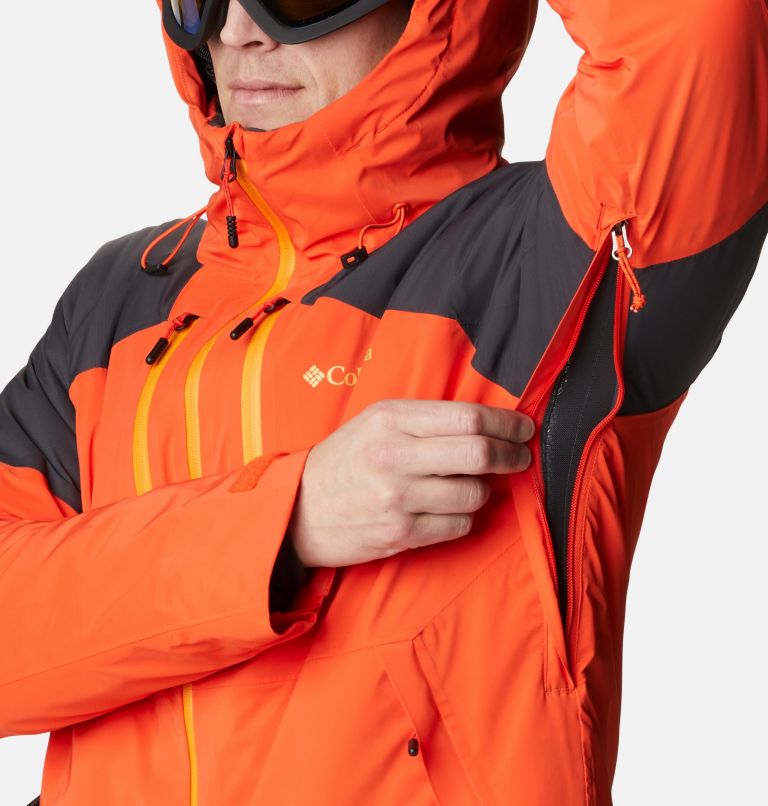 Men's Wild Card Ski Jacket, Color: Red Quartz, Shark, image 8