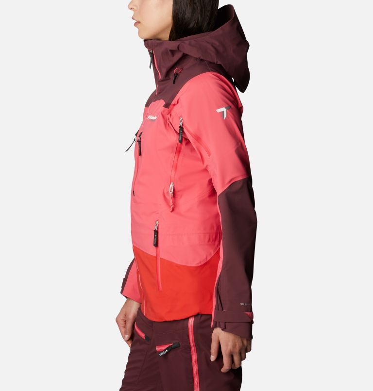 Veste de ski Peak Pursuit 3L femme, Color: Bright Geranium, Malbec, Bold Orange, image 3