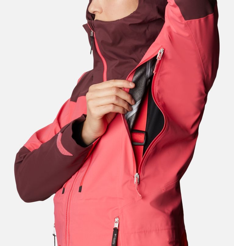 Manteau Peak Pursuit 3L pour femme, Color: Bright Geranium, Malbec, Bold Orange, image 9