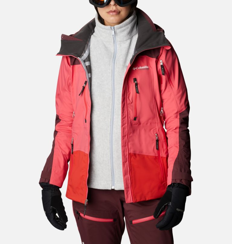 Veste de ski Peak Pursuit 3L femme, Color: Bright Geranium, Malbec, Bold Orange, image 11