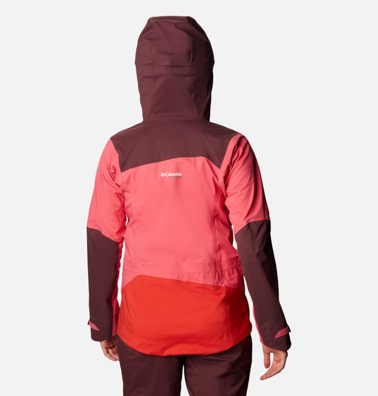 Manteau Peak Pursuit 3L pour femme, Color: Bright Geranium, Malbec, Bold Orange, image 2
