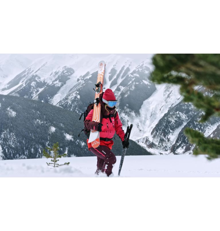 Veste de ski Peak Pursuit 3L femme, Color: Bright Geranium, Malbec, Bold Orange