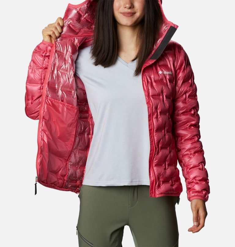W Alpine Crux Down Jacket | 673 | XS, Color: Bright Geranium, image 5