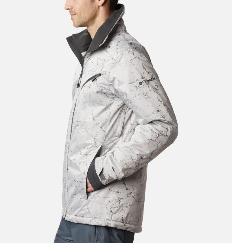 Thumbnail: Men's Powder 8s Insulated Ski Jacket, Color: Nimbus Grey Jacquard, image 3