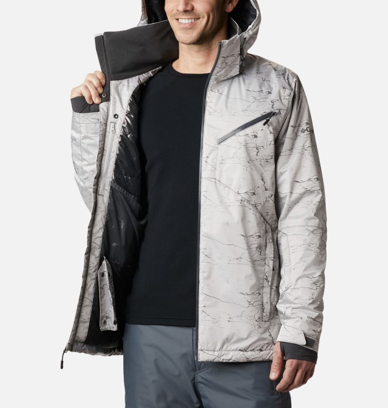 Men's Powder 8s Insulated Ski Jacket, Color: Nimbus Grey Jacquard, image 5