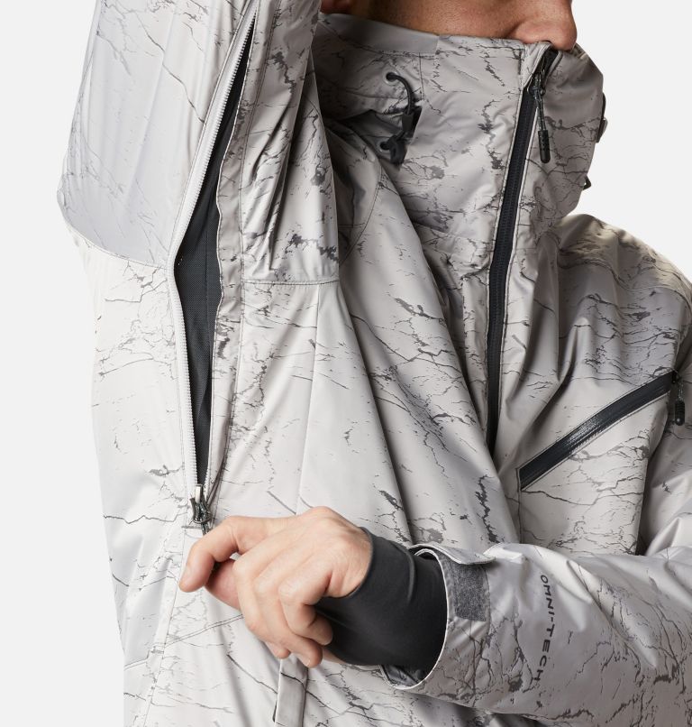 Men's Powder 8s Insulated Ski Jacket, Color: Nimbus Grey Jacquard, image 6