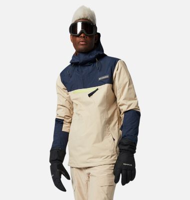 Men's Park Run Anorak Ski Pullover Park Run&trade;Anorak | 011 | XXL, Ancient Fossil, Collegiate Navy, front