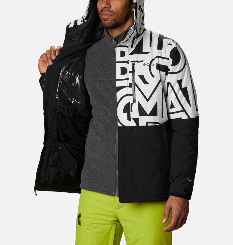 Winter District Jacket | 012 | XXL, Color: Black, White Typo, image 5