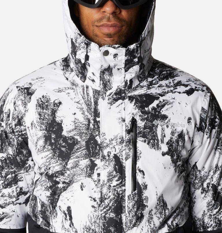 Thumbnail: Veste de ski Winter District homme, Color: Black, White Berg Print, image 4