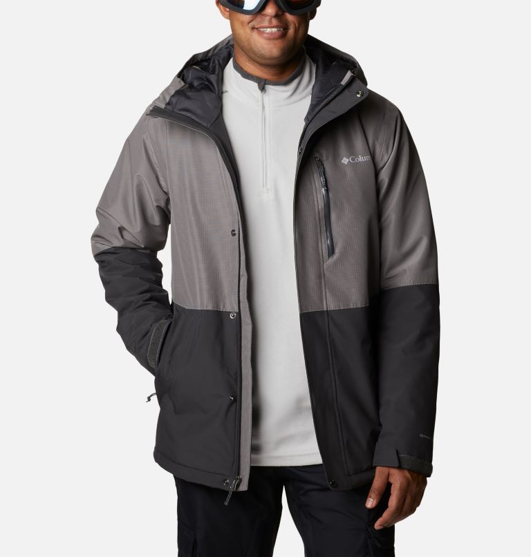 Thumbnail: Men's Winter District Insulated Ski Jacket, Color: Shark, City Grey Ripstop, image 10