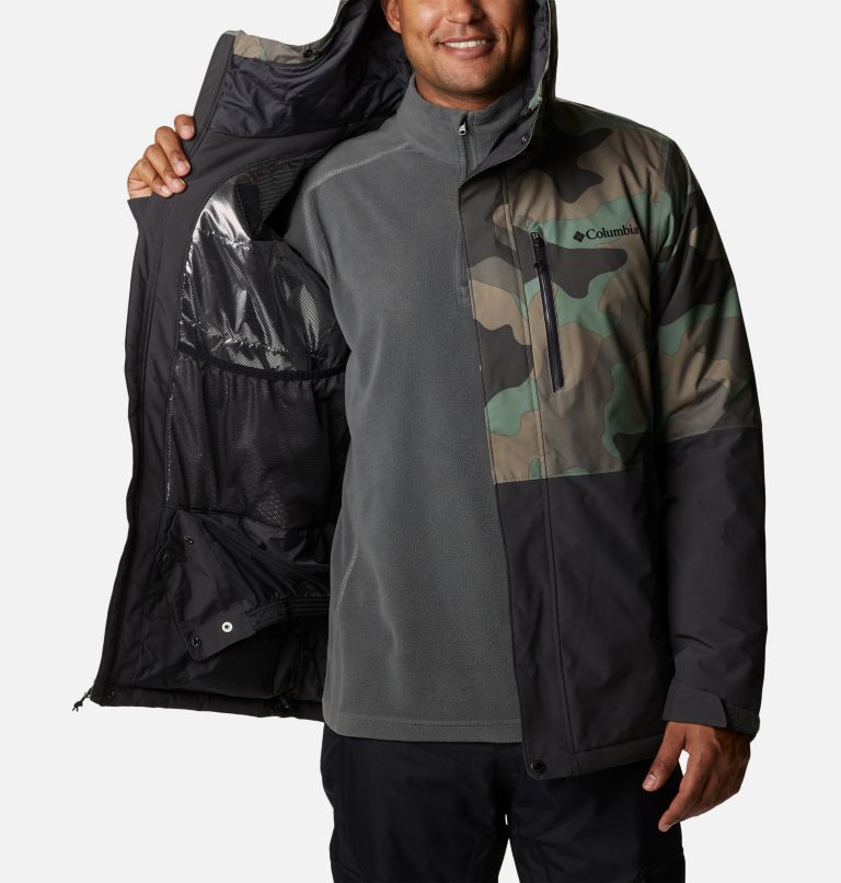 Men's Winter District Insulated Ski Jacket, Color: Shark, Cypress Mod Camo Print, image 5