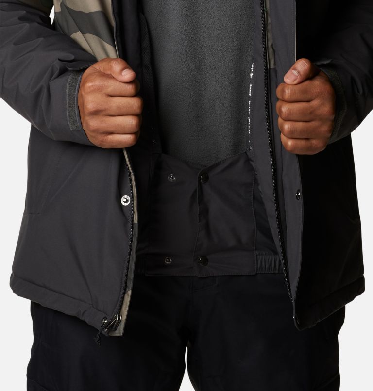 Men's Winter District Insulated Ski Jacket, Color: Shark, Cypress Mod Camo Print, image 9