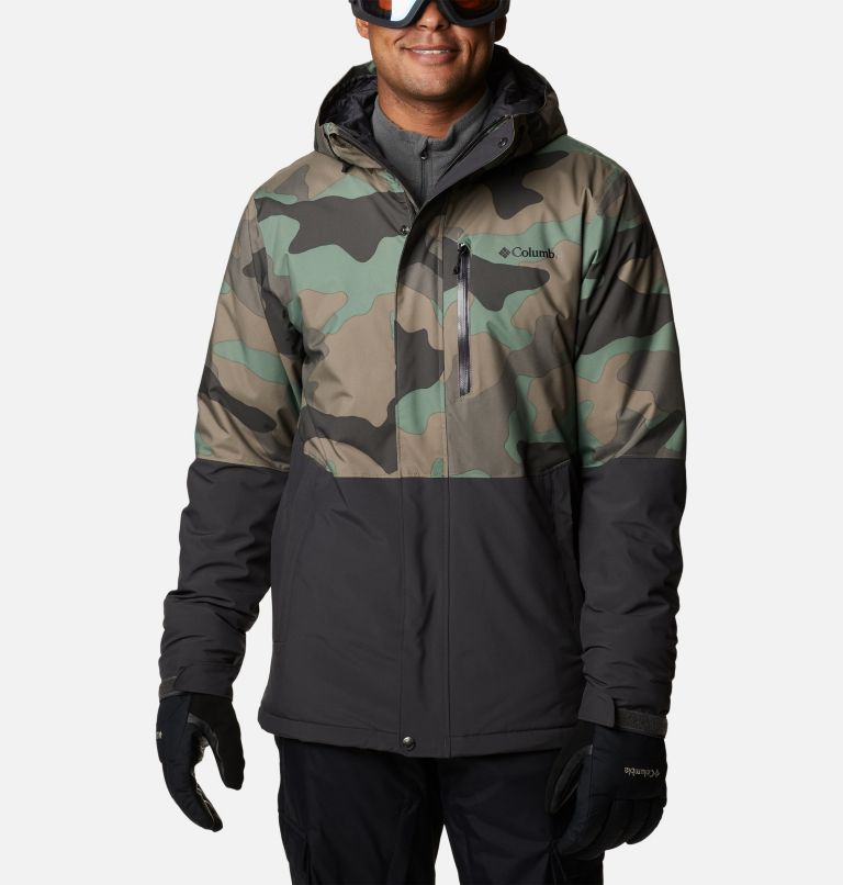 Thumbnail: Men's Winter District Insulated Ski Jacket, Color: Shark, Cypress Mod Camo Print, image 1