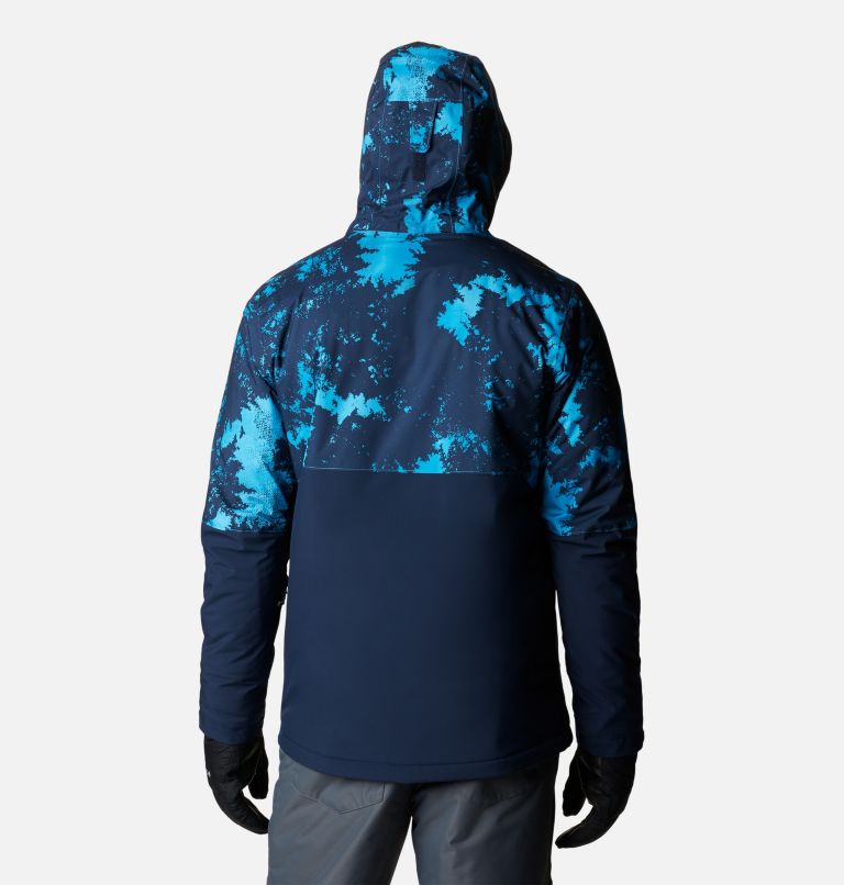 Thumbnail: Men's Winter District Insulated Ski Jacket, Color: Coll Navy, Compass Blue Lookup Print, image 2