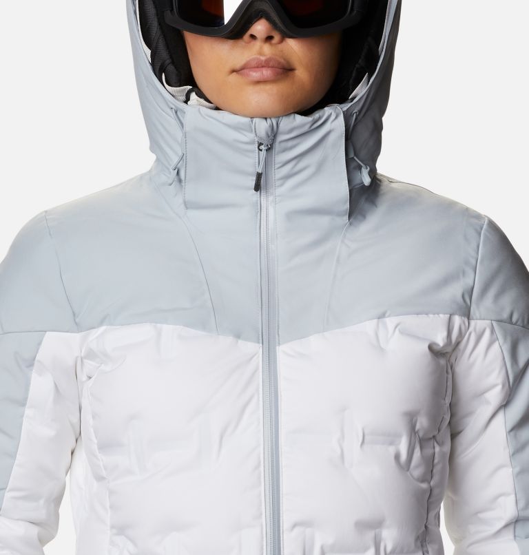 Women's Wild Card Down Jacket, Color: White, Cirrus Grey, image 4