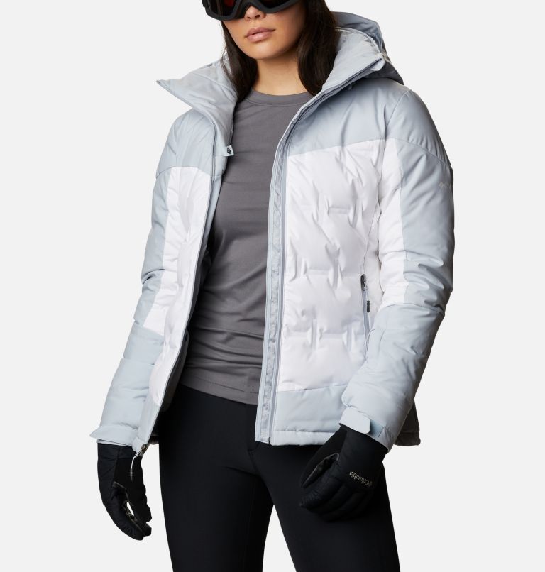 Women's Wild Card Down Jacket, Color: White, Cirrus Grey, image 5