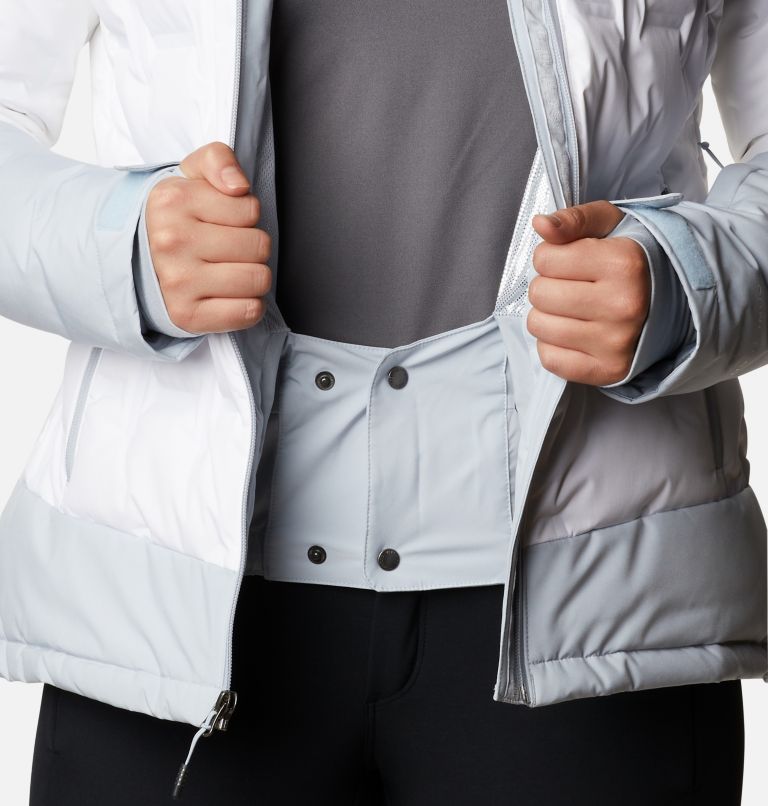 Women's Wild Card Down Jacket, Color: White, Cirrus Grey, image 6