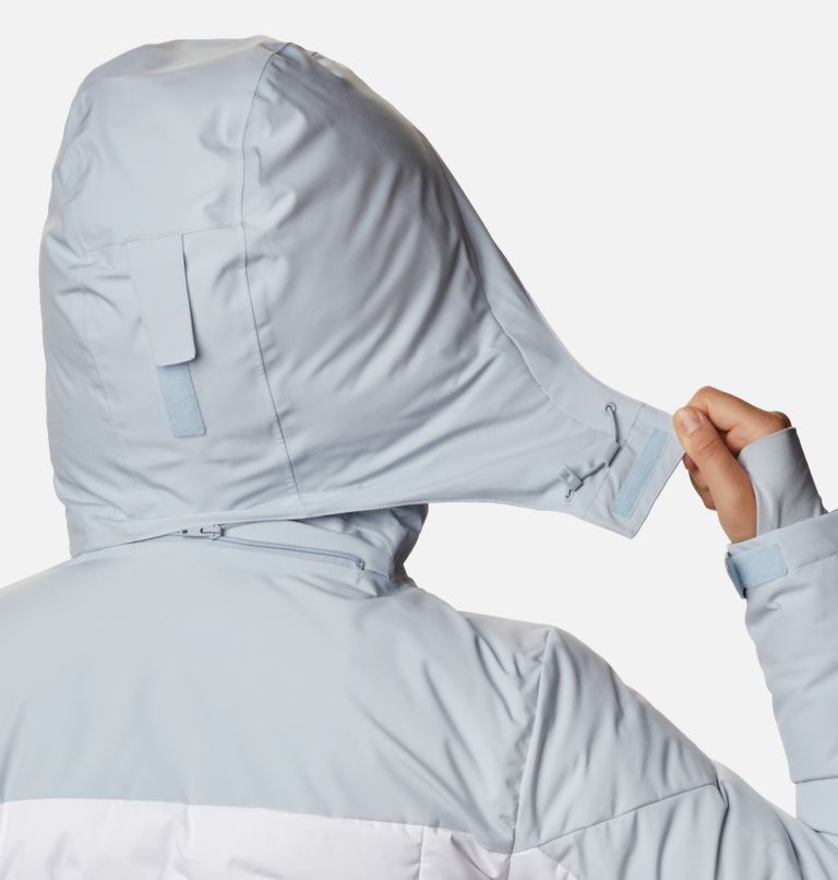 Women's Wild Card Down Jacket, Color: White, Cirrus Grey, image 9